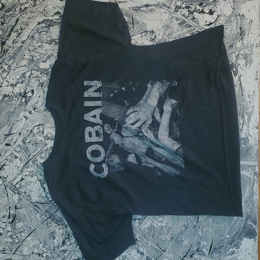 Kurt Cobain womens crop graphic tee